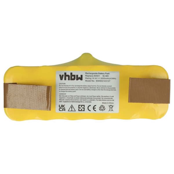 vhbw Batteri robotstädning (3000mAh, 14,4V, NiMH) kompatibel med iRobot Roomba serierna 500, 600, 700, 800, 900