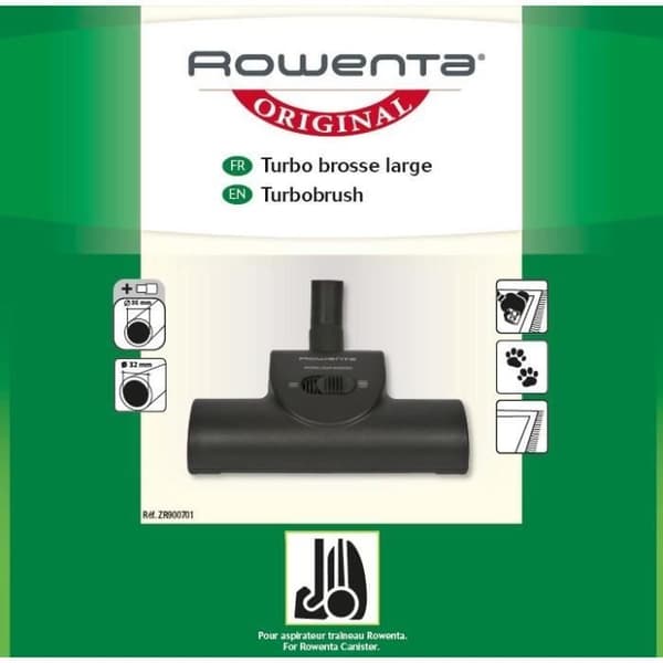 Tillbehör - Rowenta Turbo bred borste ZR900701