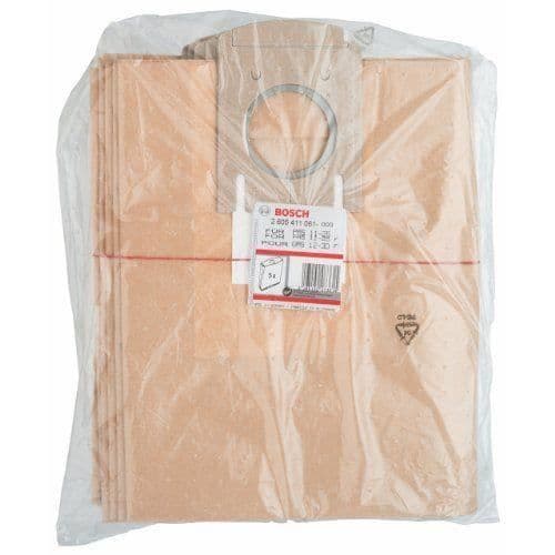Bosch 2605411061 Pappersfilterpåse för PAS10/GAS12 dammsugare - 5-pack