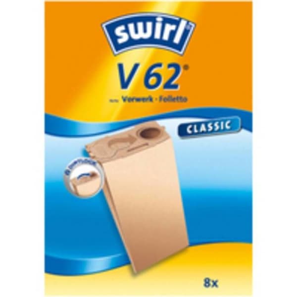 Dammsugarpåse - SWIRL - V 62 - Med påse/utan påse - Effektiv rengöring - Praktisk