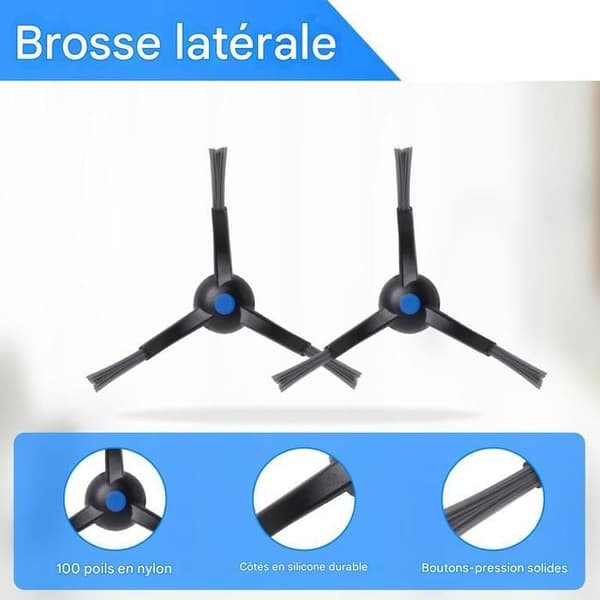 20PCS-Kit med tillbehör kompatibel med robotdammsugare ECOVACS DEEBOT X5 Omni/X5 - 1 rullborste, 6 moppdukar, 4 dammsugarpåsar