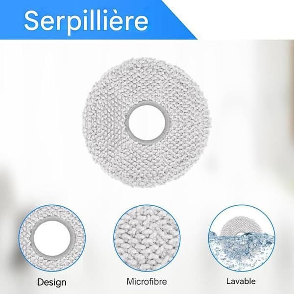 20PCS-Kit med tillbehör kompatibel med robotdammsugare ECOVACS DEEBOT X5 Omni/X5 - 1 rullborste, 6 moppdukar, 4 dammsugarpåsar