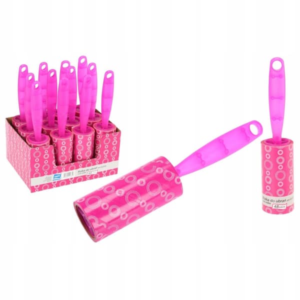 Rulle til rengøring af tøj, pels og møbler 1 stk. pink