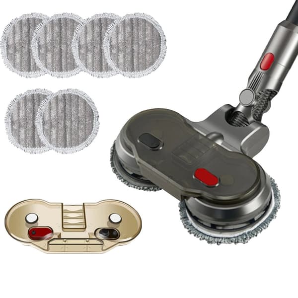 Elektrisk Moppevedhæftning, Kompatibel med V15, V11, V10, V8, V7, 6 Genanvendelige Moppepuder,Sæt
