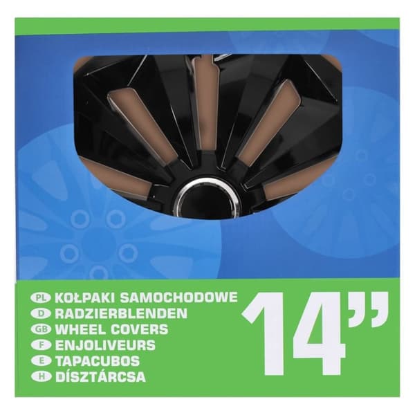 ProPlus hjulkapsler 4 stk. Fox 14" sort