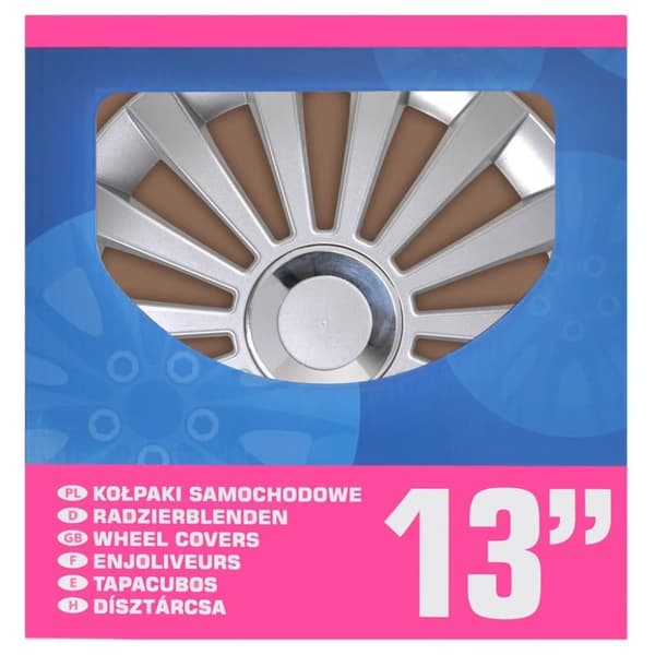ProPlus hjulkapsler 4 stk. Meridian 13" sølvfarvet