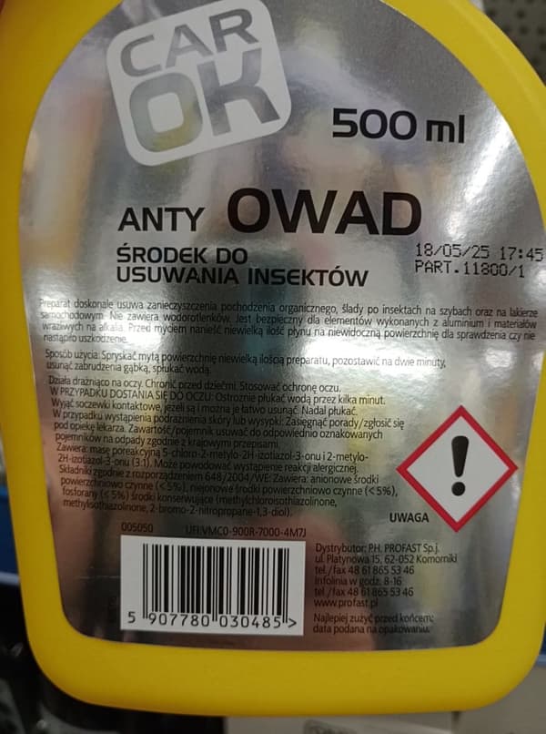 Nestemäinen hyönteispoistoaine 500ml