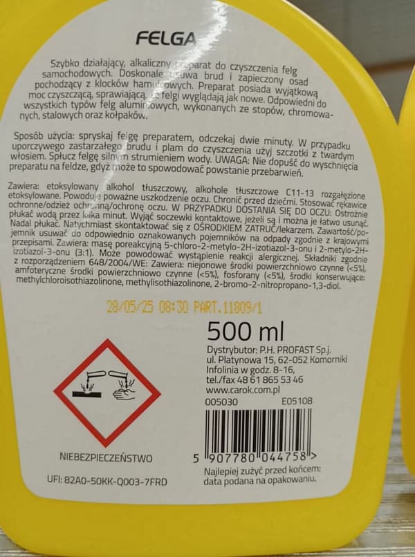 Flydende aluminiumsfælgrens 500 ml