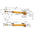 Miniatyrbillede 2 af 2: Vetus Styresystem Cylinder Mtc7210 Gylden 225 mm