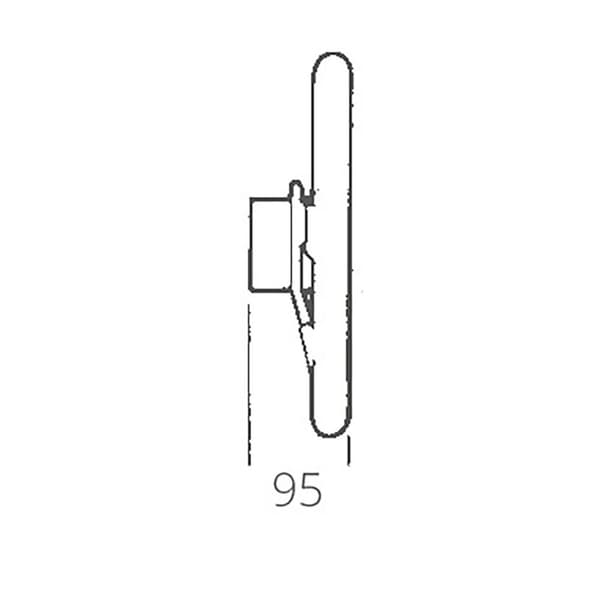 Ultraflex Peräsin V56 Hopeinen 350 mm