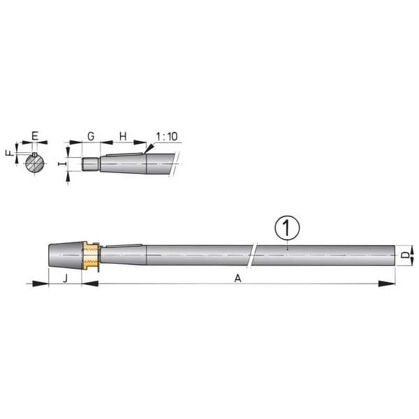 Vetus Blindmutter Propelleraxel Sa Silver 1500 x 30 mm
