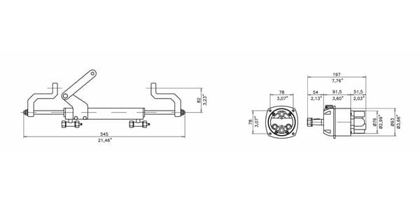 Mavi.mare Hydraulisk Styresæt Universal Gf90bt Søvfarvet