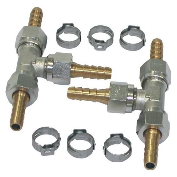 Lecomble & Schmitt Slang T-kopplingssats Flexible Silver 8 mm