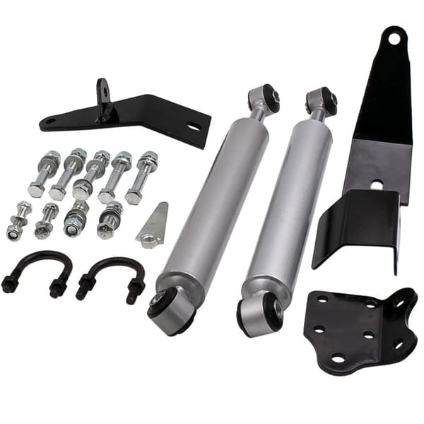 Dodge Ram Dual Steering Stabilizer Kit, Forbedrer Kontrol, Reducerer Bump Steer, Nem Installation