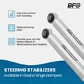 Miniatyrbillede 3 af 4: Dual Steering Stabilizer, Passer til Jeep Wrangler TJ/LJ & Cherokee XJ, Reducerer vibrationer i forenden, Forbedrer køreoplevelsen