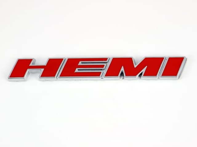 Hemi rött metall emblem 12 x 1,5cm Chrysler