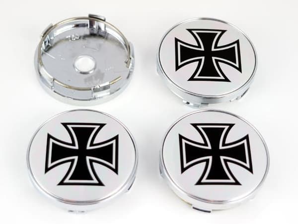 Malteserkors Centrumkåpor till fälgarna 60mm  4-pack
