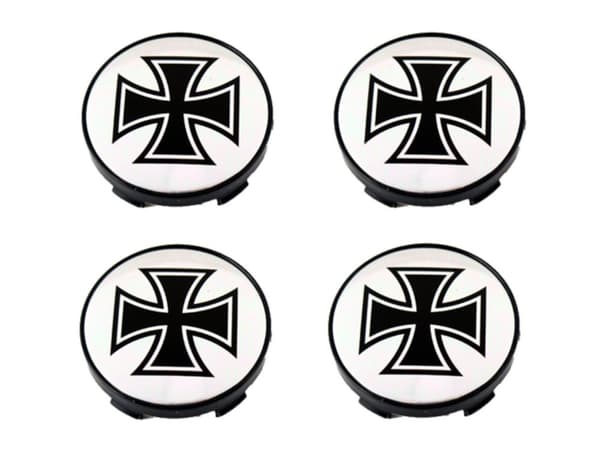 Malteserkors Centrumkåpor 60mm (passar 57mm hål) 4-pack
