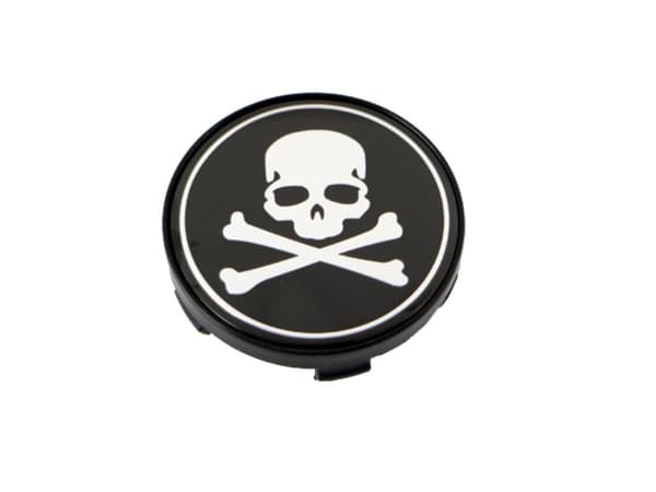 Pirat Centrumkåpor 60mm (passar 57mm hål) dödskalle 4-pack