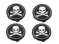 Miniatyrbild 1 av 4: Pirat Centrumkåpor 60mm (passar 57mm hål) dödskalle 4-pack
