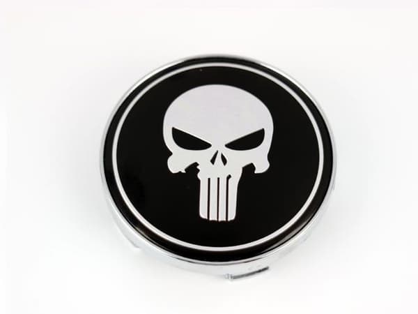 Dödskalle Centrumkåpor till fälgarna 60mm passar 57mm hål 4-pack