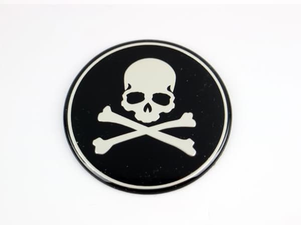 Dödskalle hjulnav emblem t fälgar centrumkåpor 4-pack styling