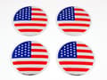 Miniatyrbild 1 av 2: USA hjulnav emblem till fälgar och centrumkåpor 4-pack styling
