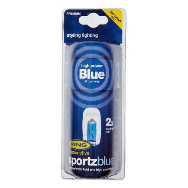 2 ampuller 80w SPORTZ BLÅ H7 RING
