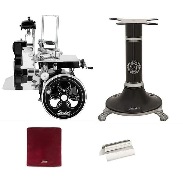 Berkel - Tribute Steering Wheel - Svart med silverdekorationer - Blommig ratt + rött skärlock + skinkklämma +
