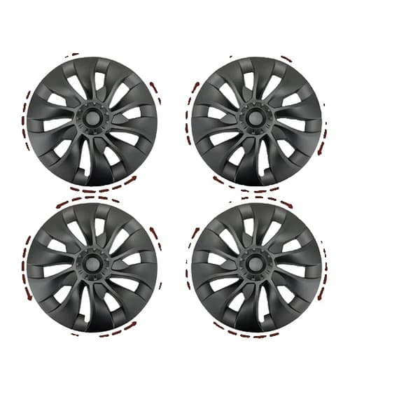 Tesla Model 3 Hub Cap, Performance Udskiftning, Fuld Fælgdæksel, LR mat sort