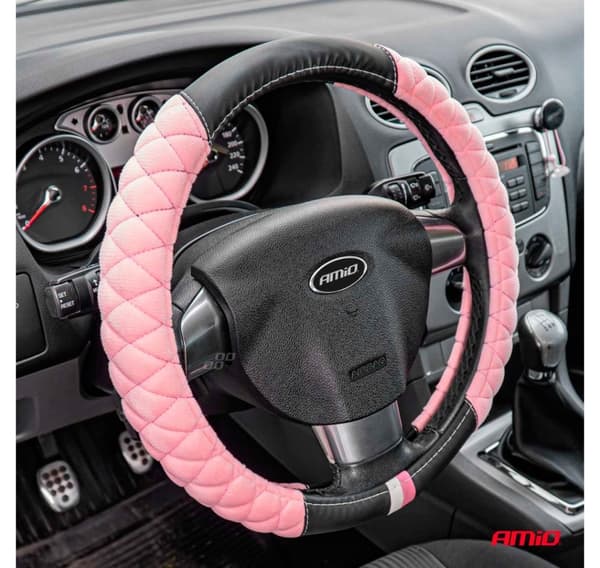 Hjulkapsel Ø37-39mm, pink-sort