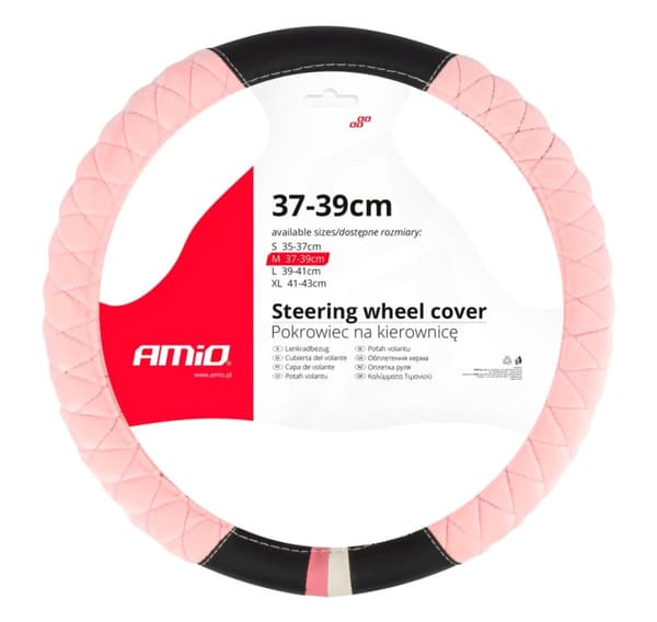 Hjulkapsel Ø37-39mm, pink-sort