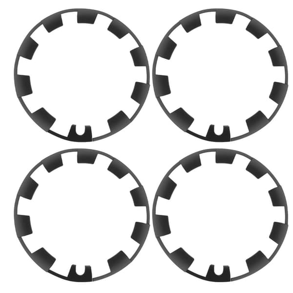 Hjulnavsdekaler, mat sort finish, holdbart ABS-materiale,sort