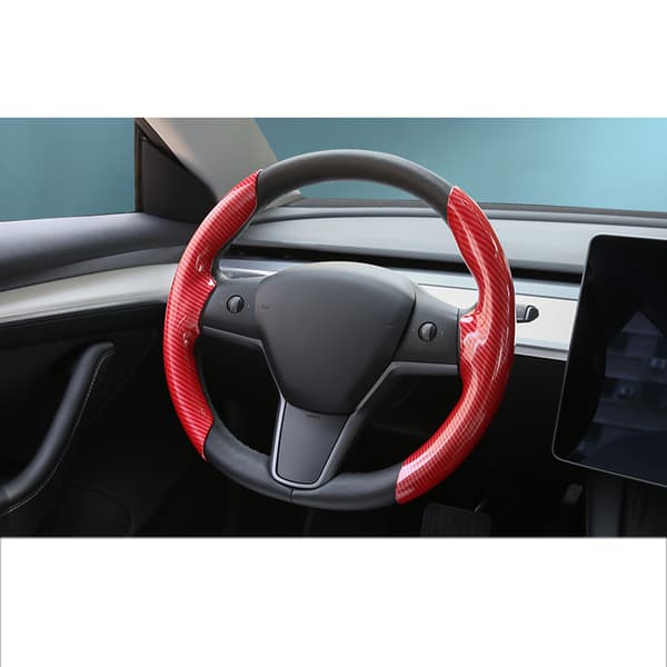INF Tesla Ratbetræk - Kulfiber Rød til Model 3 & Y