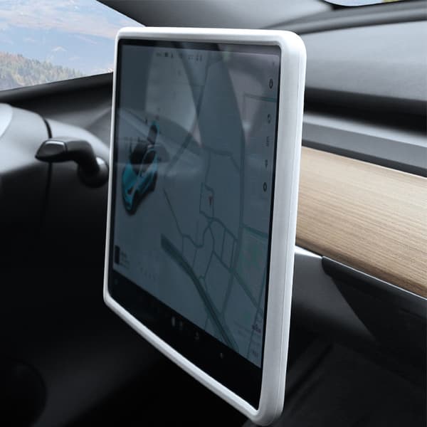 INF Skärmskydd i härdat glas för Tesla Model 3/Y Plaid (Vit)