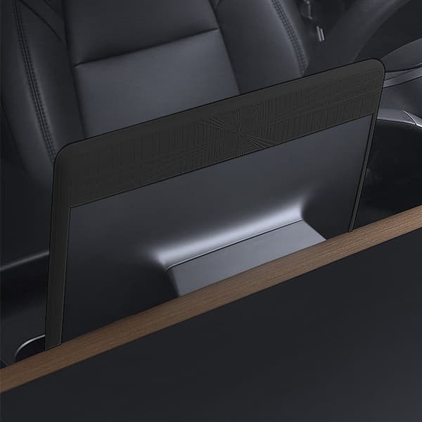 INF Tesla Model 3/Y Skærmbeskytter med Silikone Ramme (Sort)
