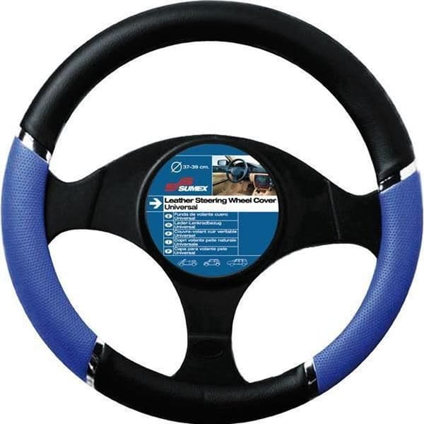 Couvre Volant - Hastighet - 37-39cm - PVC och Läder - Blå och Svart - Universell