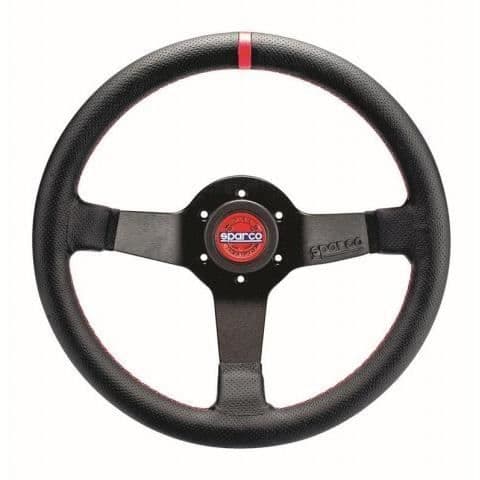 Volant - Sparco - NDIS Flaming Champion - äkta läder - 350mm - Bil