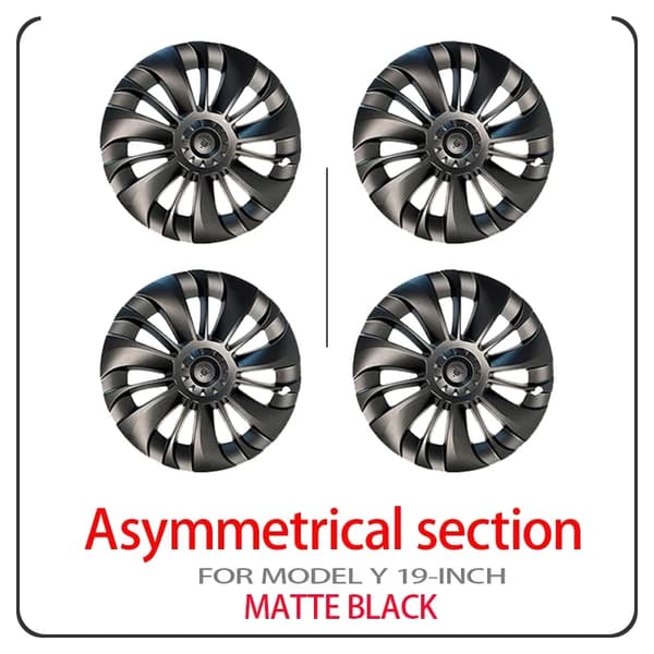 Hub Cap Tesla Model Y: Matta Musta, Helppo Asennus,101-MALLI-Y-YGS