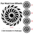 Miniatyrbillede 2 af 2: Hjulkapsel, Holdbart ABS-materiale, Passer til 14 tommer hjul,14 tommer cyklon