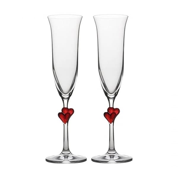 L'Amour champagneglas 17cl 2-pack Red Heart - Stölzle