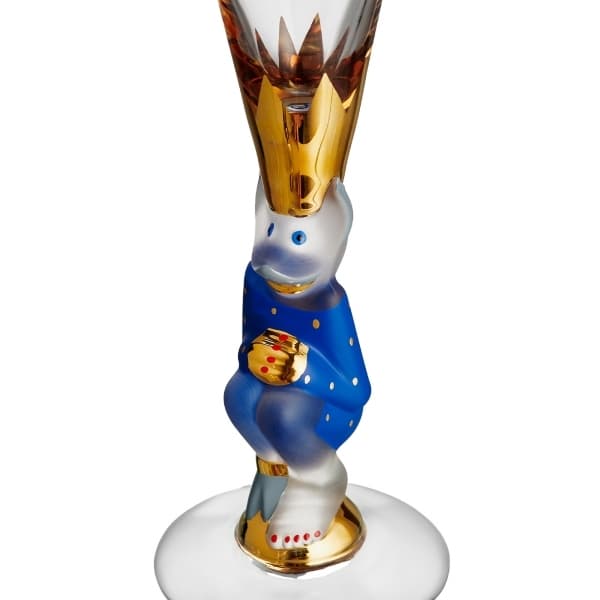 Nobel The Sparkling Devil Glas 19cl, Blue - Orrefors