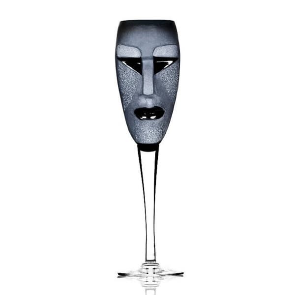 Kubik Champagne Glass Black, 25cl - Målerås