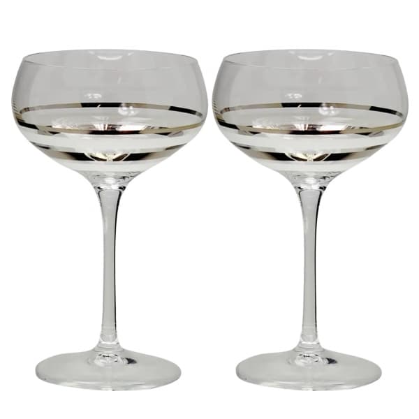Versailles Champagnecoupe Silver, 2-pack - Nybro