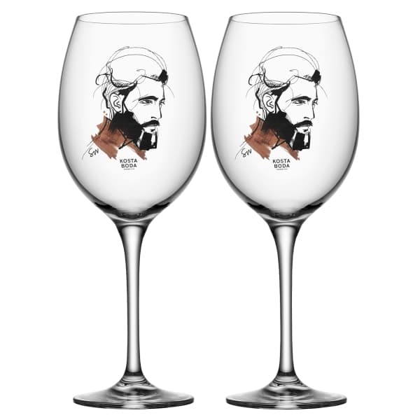 All About You Wine Glass Wait For Him 52cl, 2-Pack - Kosta Boda
