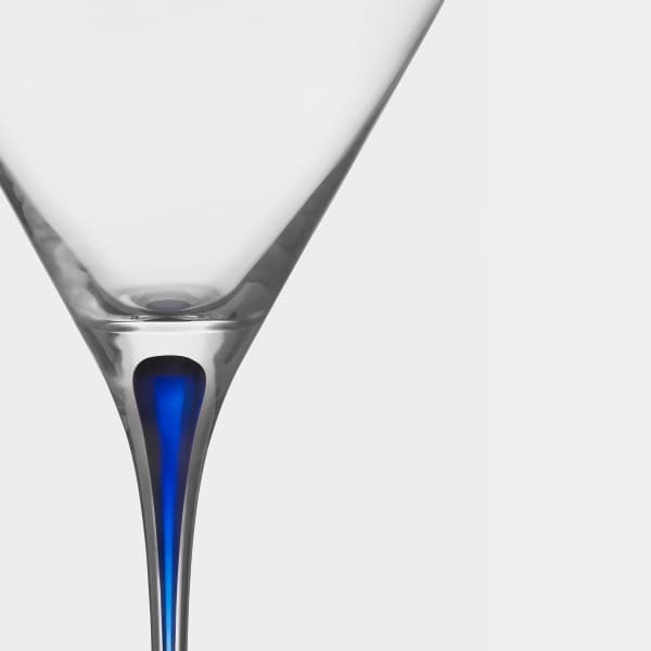 Intermezzo Blue Martini Glass, 25cl - Orrefors