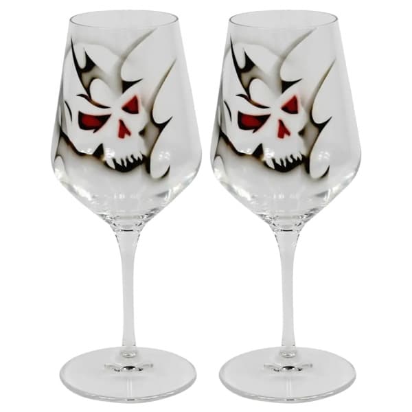 Wine glass Dödskalle 35cl, 2-pack - Nybro
