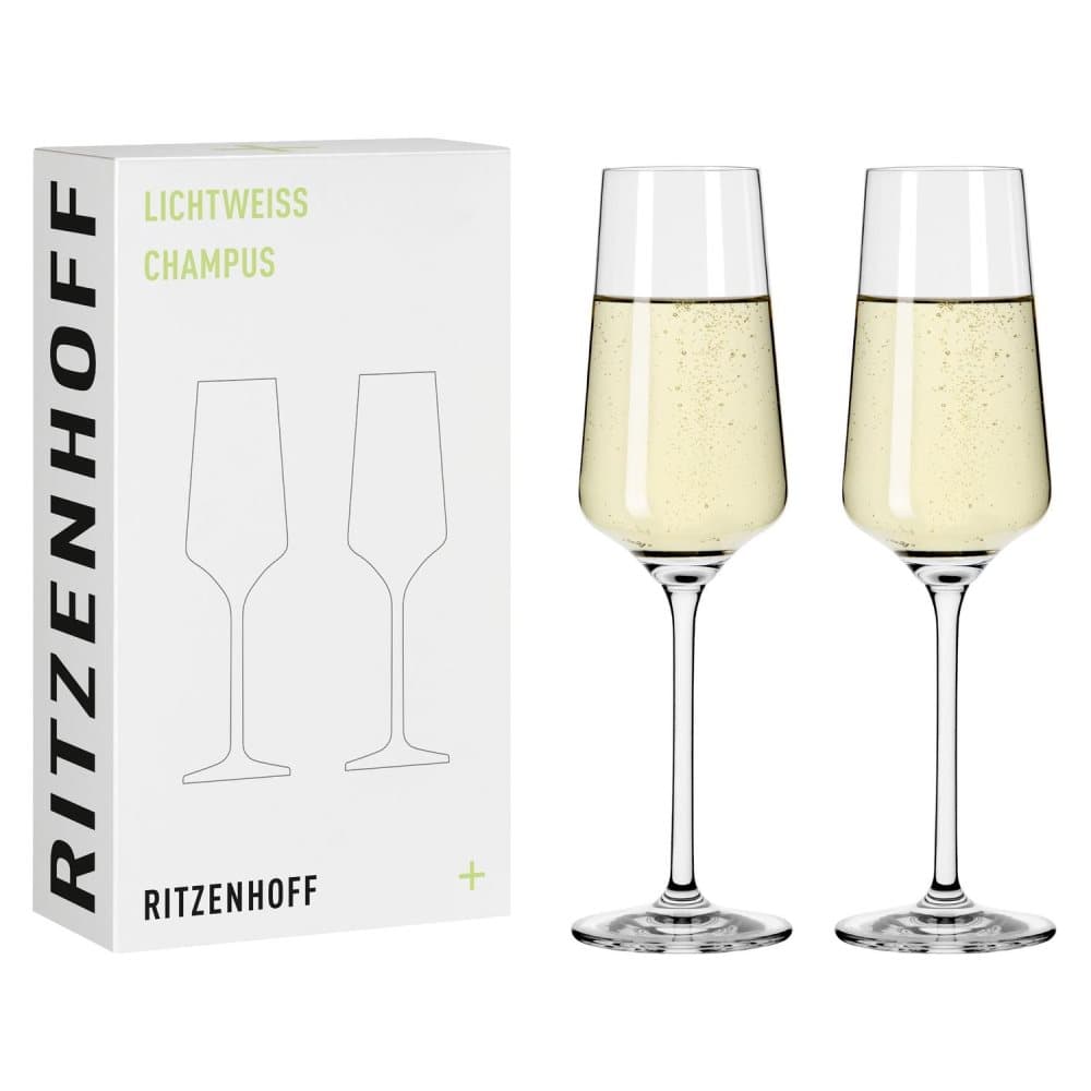 Lichtweiss Champagneglas 2-p