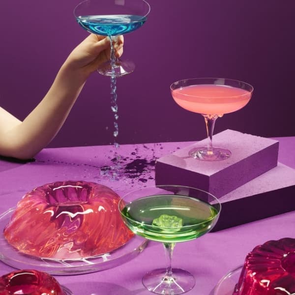 Sugar Dandy Champagne Coupé Blå 32 cl - Kosta Boda