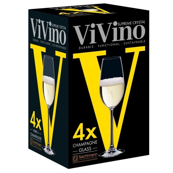 Vivino Champagne Glass 26cl, 4-pack - Nachtmann